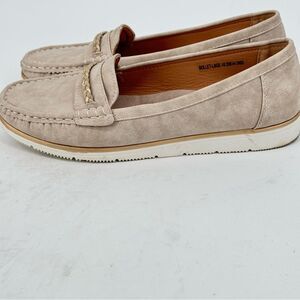 Patrizia by Spring Step Women Beige Suede Loafers Size 10